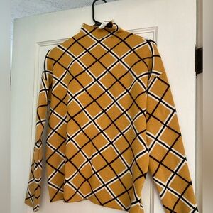 Tahari patterned funnel neck sweater, size L
